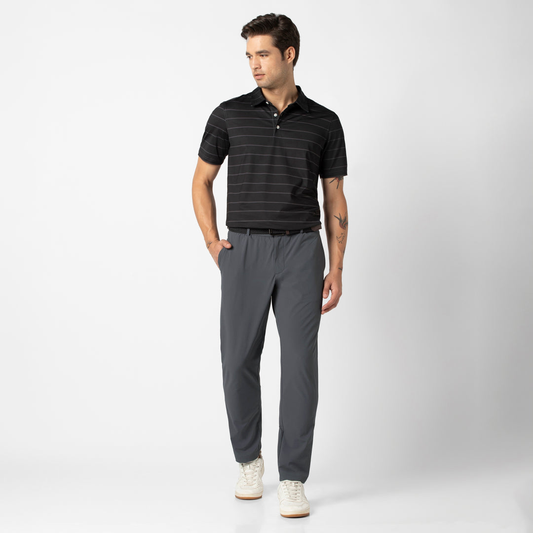 Tour Pant Dark Grey full body on model