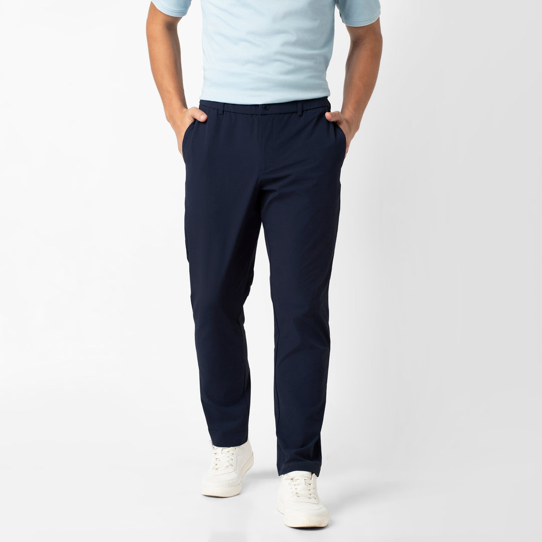 Tour Pant Navy front on model