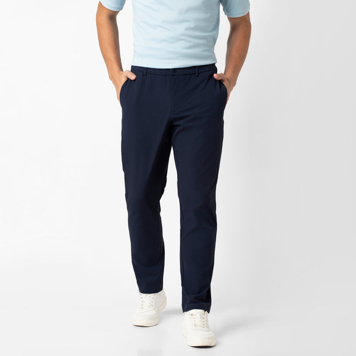 Tour Pant Navy front on model