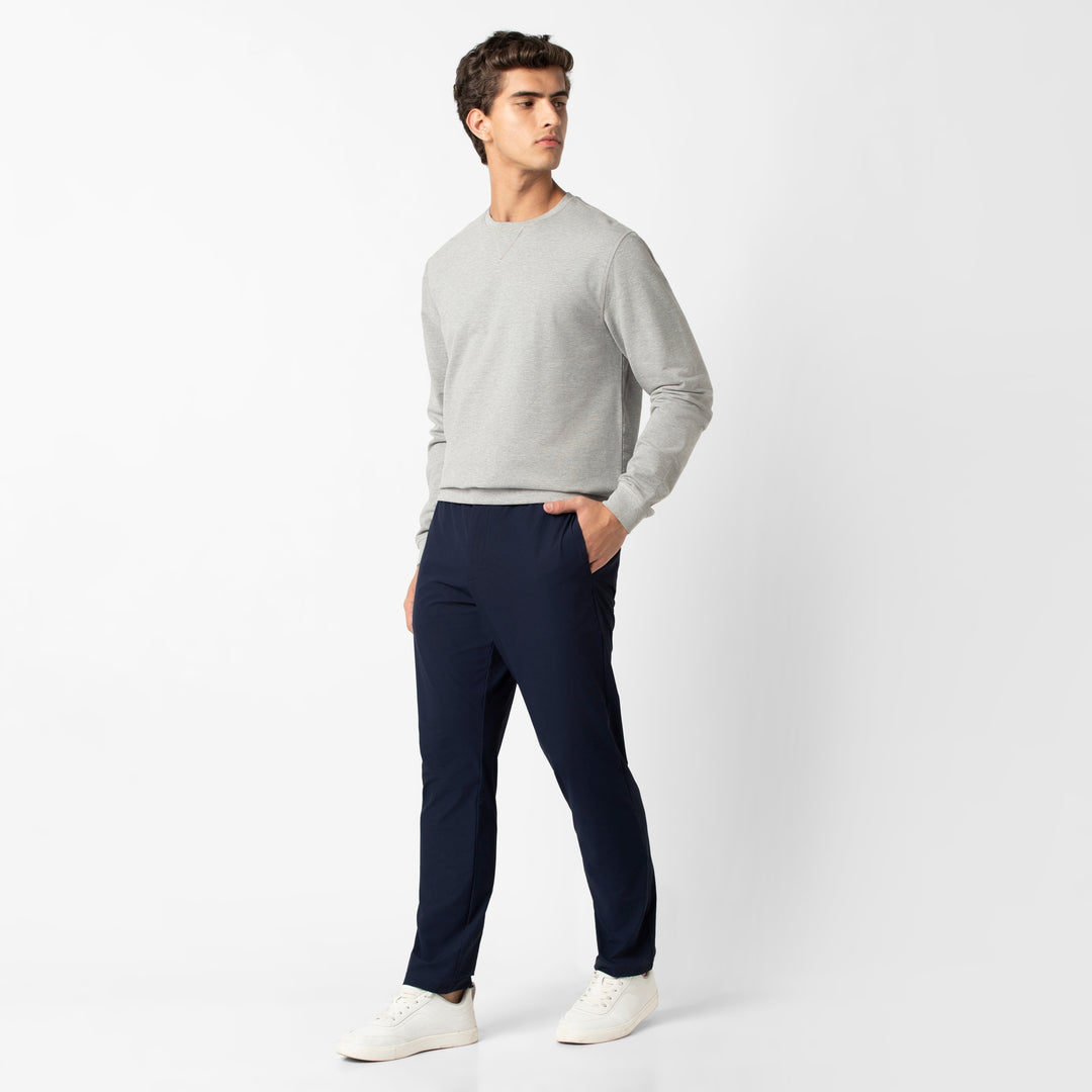 Tour Pant Navy full body on model