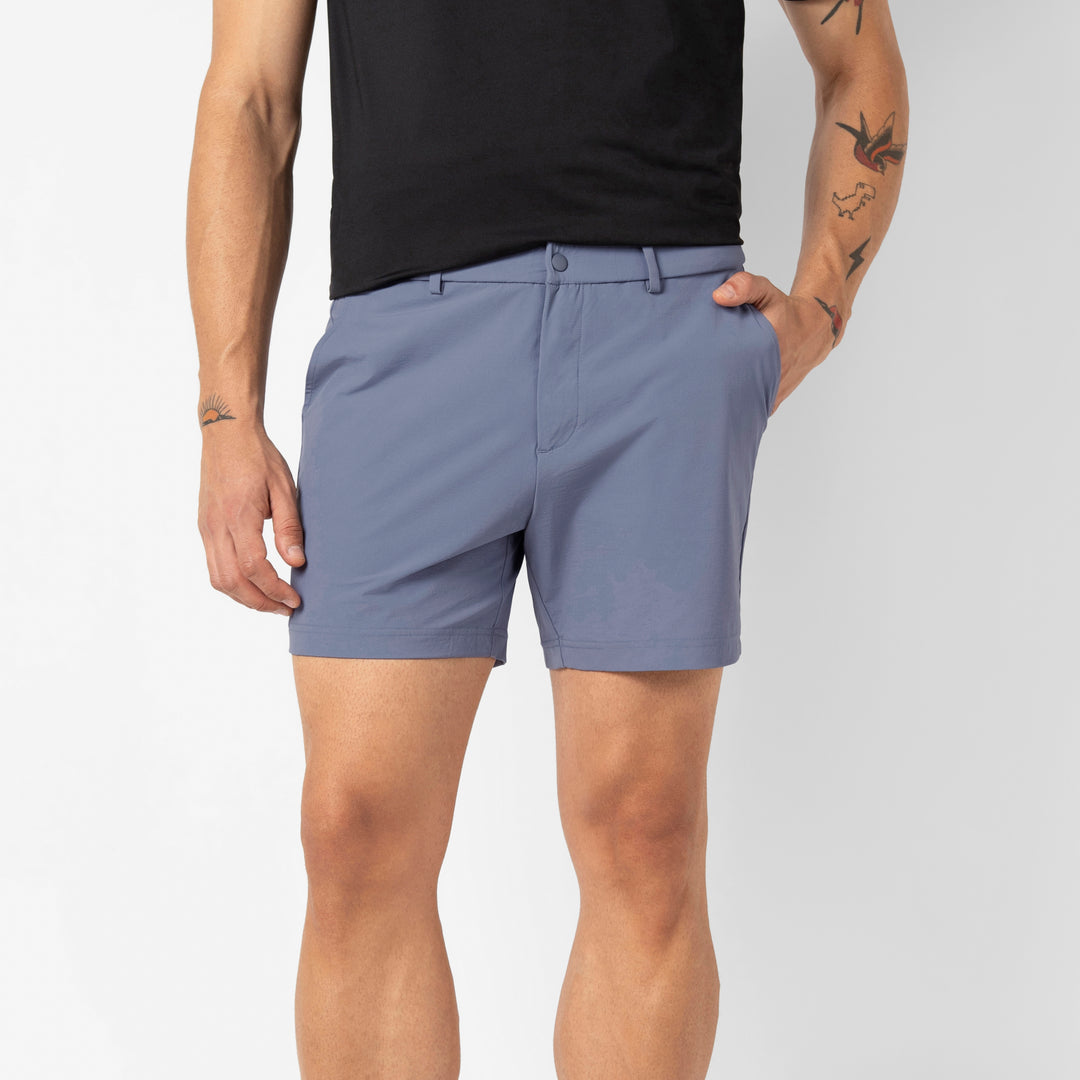 Tour Short 5.5" Flint front on model