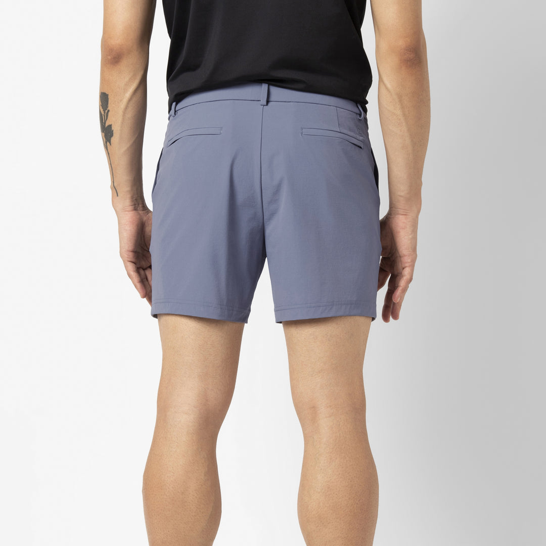 Tour Short 5.5" Flint back on model