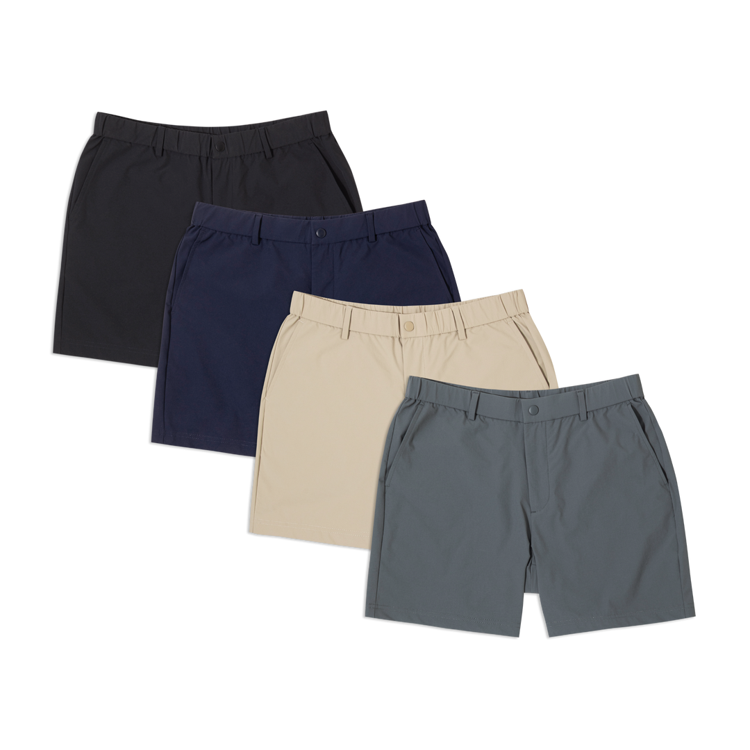 Tour Short 5.5" 4 Pack: Dark Grey, Khaki, Navy, Black