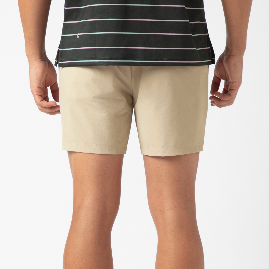 Tour Short 5.5" Khaki back on model