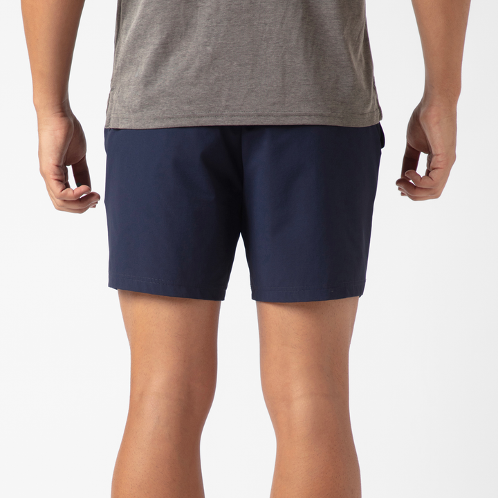 Tour Short 5.5" Navy back on model