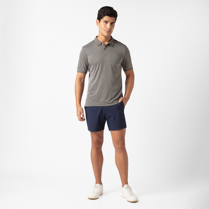 Tour Short 5.5" Navy full body on model