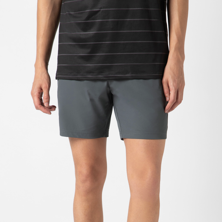 Tour Short 7" Dark Grey front on model