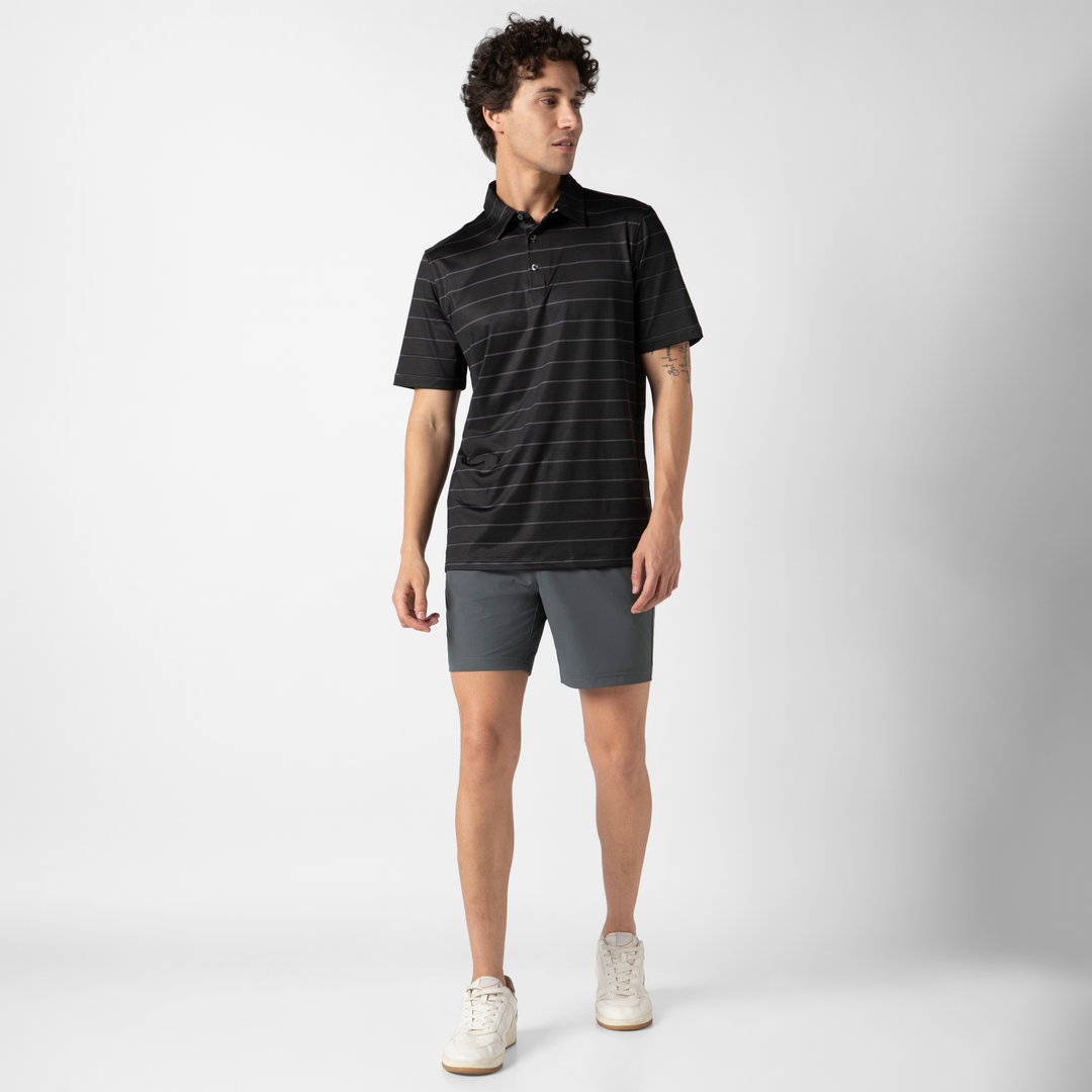 Tour Short 7" Dark Grey full body on model