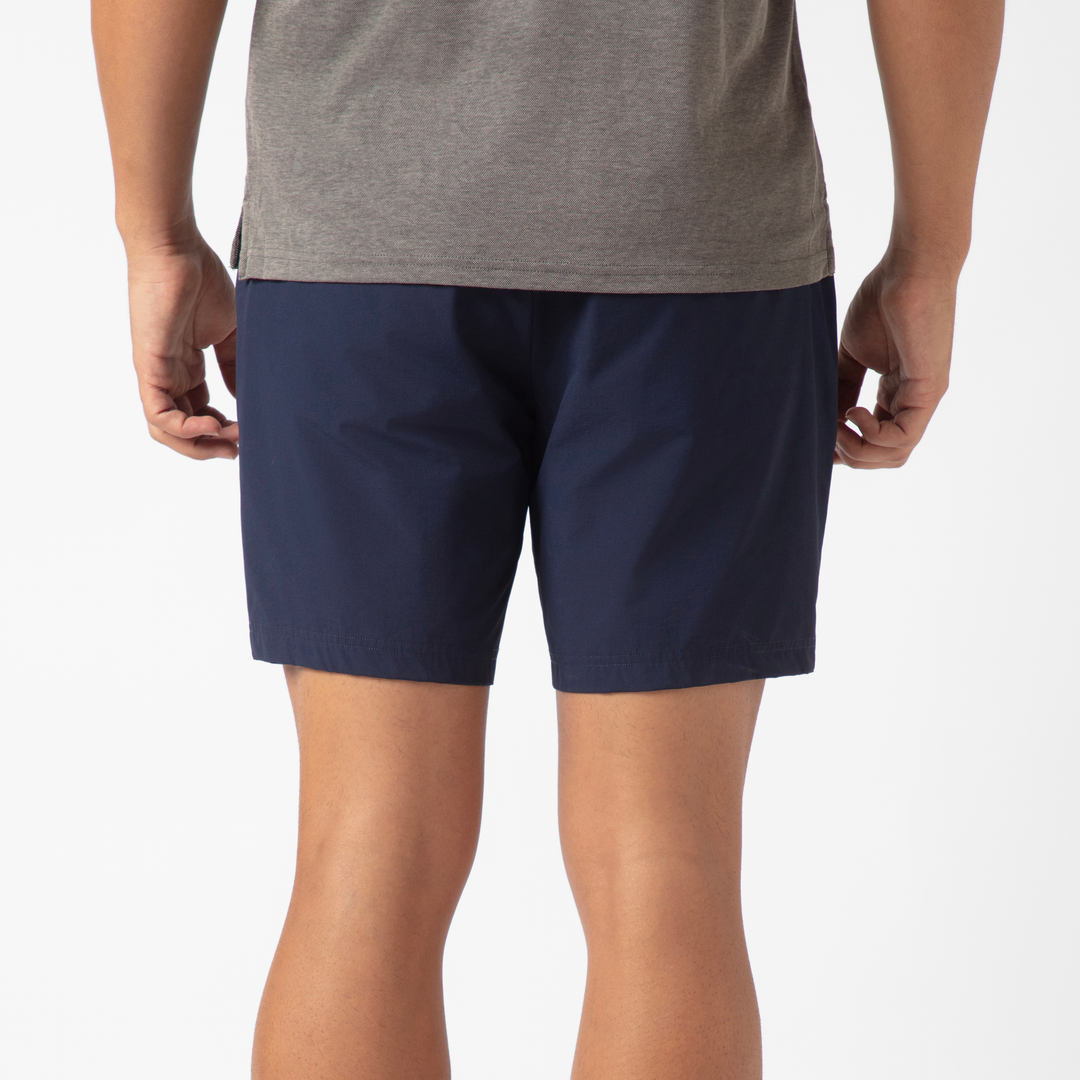 Tour Short 7" Navy back on model