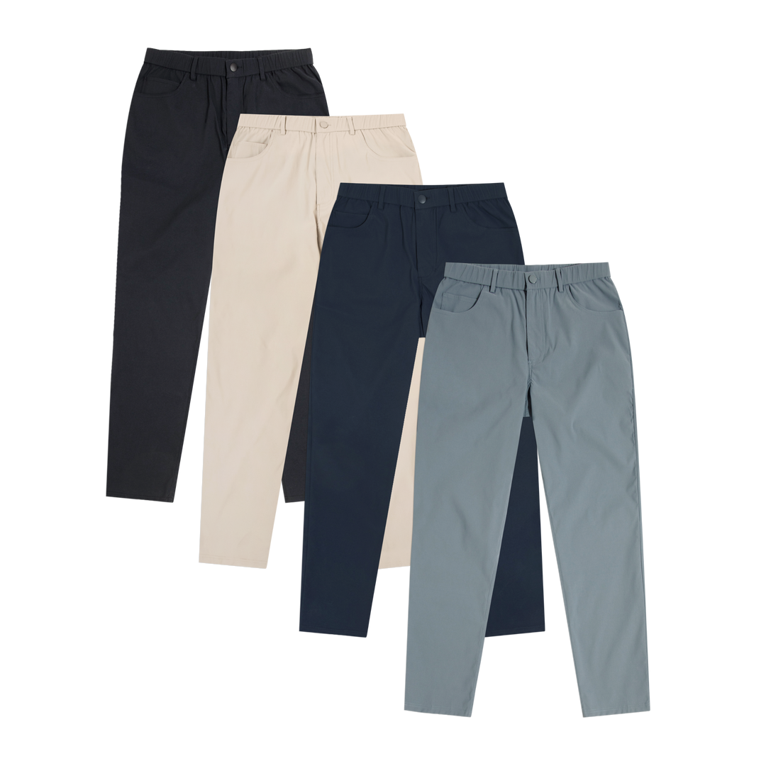 Transit Pant 4 Pack: Grey, Navy, Khaki, Black