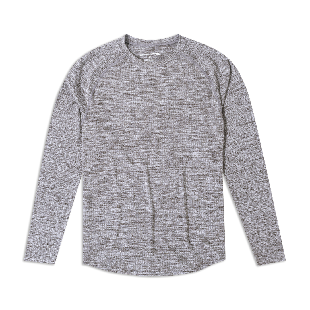 Tread Long Sleeve Tee Charcoal Black front flat