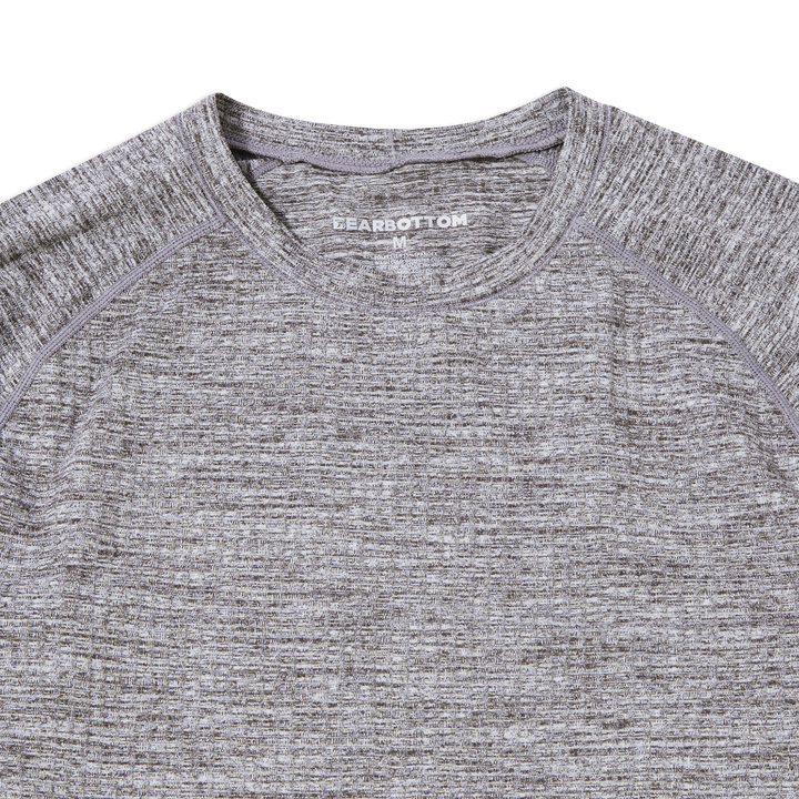 Tread Long Sleeve Tee Charcoal close up detail