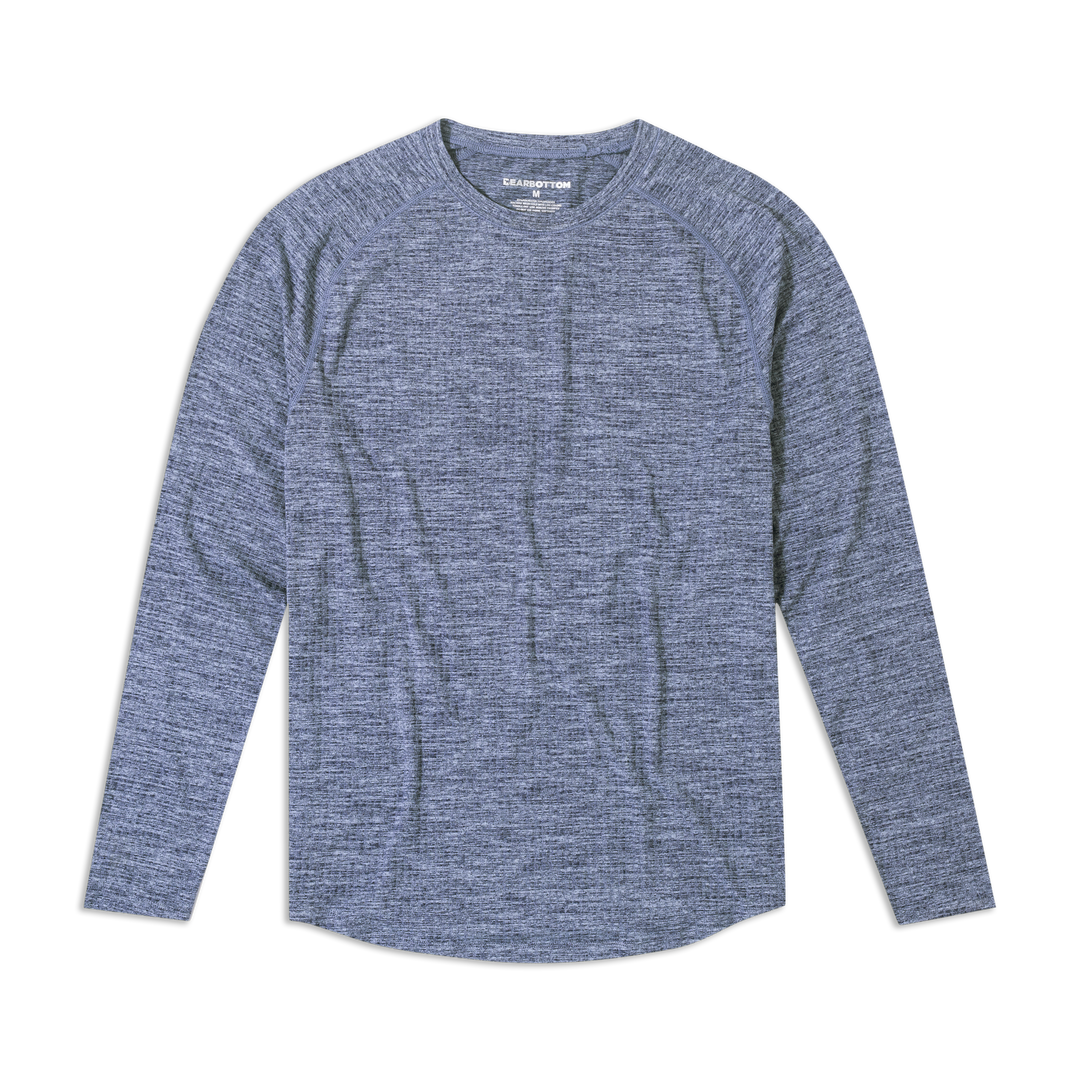 Tread Long Sleeve Tee Denim flat front