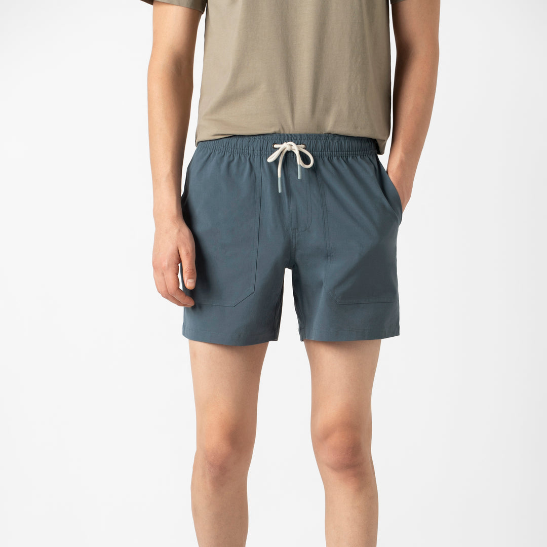 Volley Land Short Navy front on model
