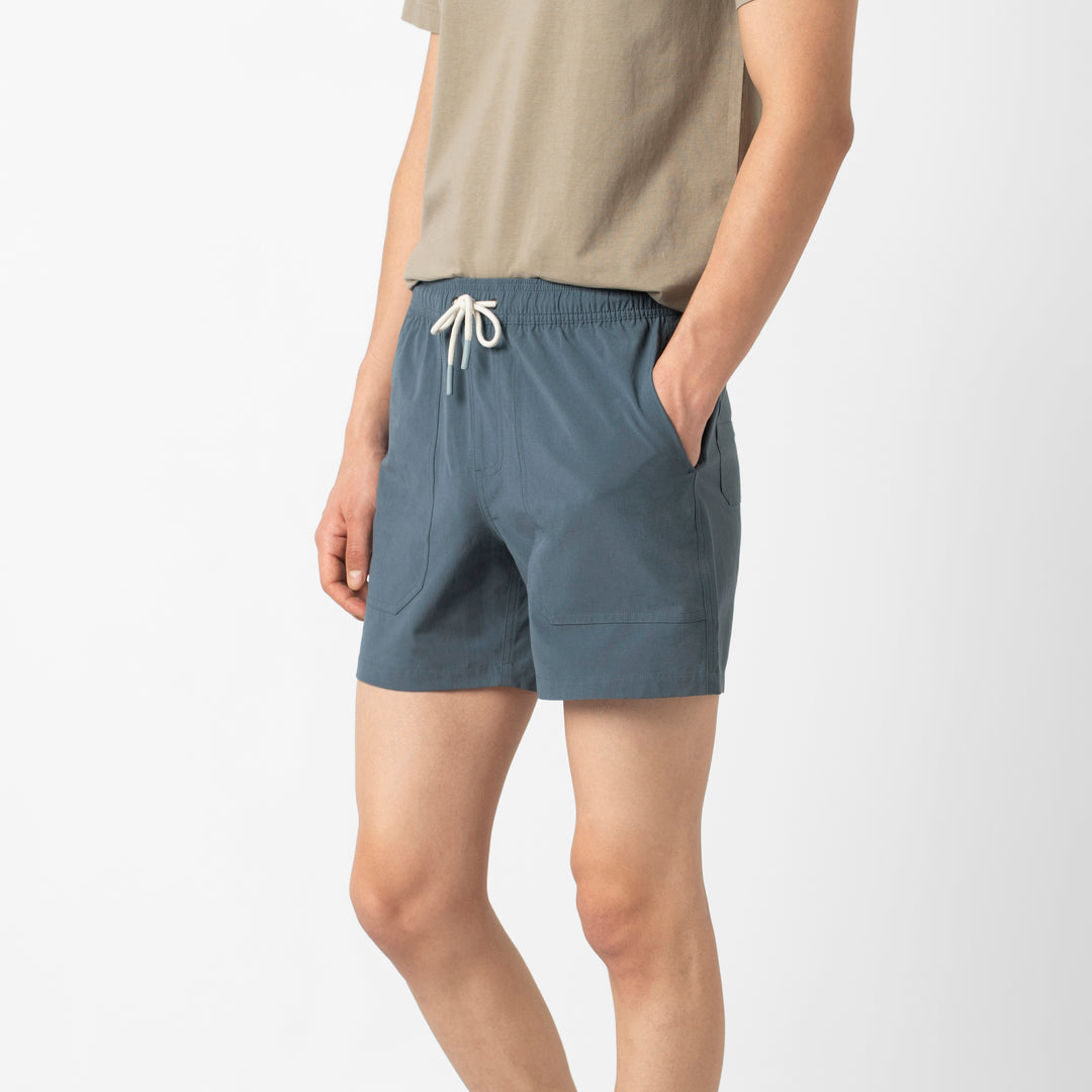 Volley Land Short Navy side on model