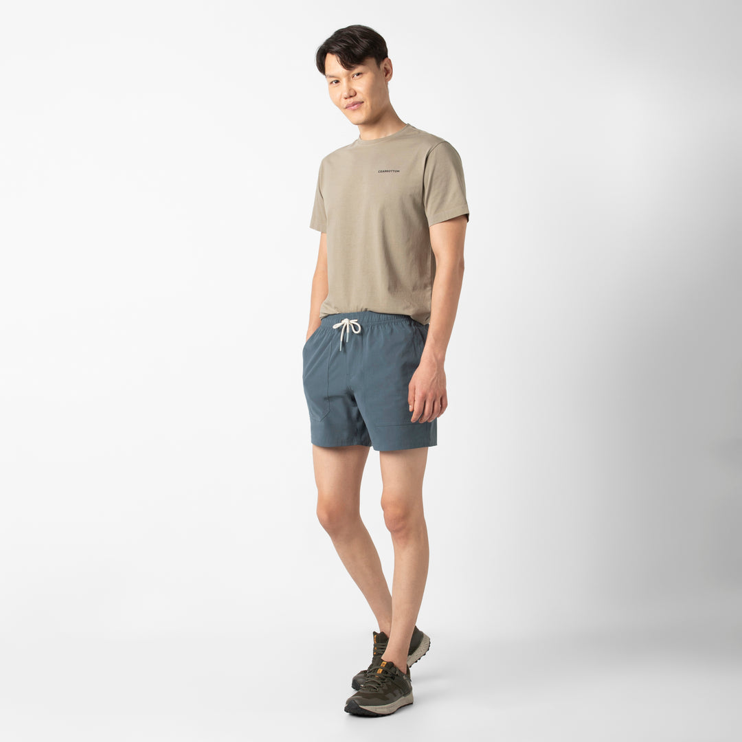 Volley Land Short Navy full body on model