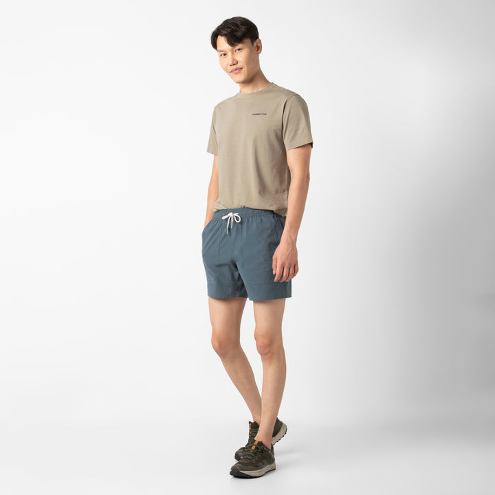 Volley Land Short Navy full body on model