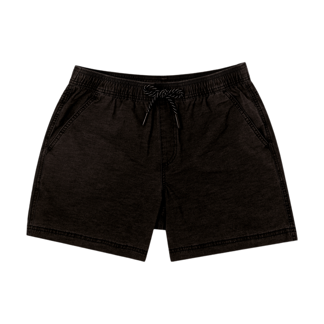 Volley Short Black 5.5" flat front