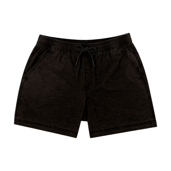 Volley Short Black 5.5" flat front