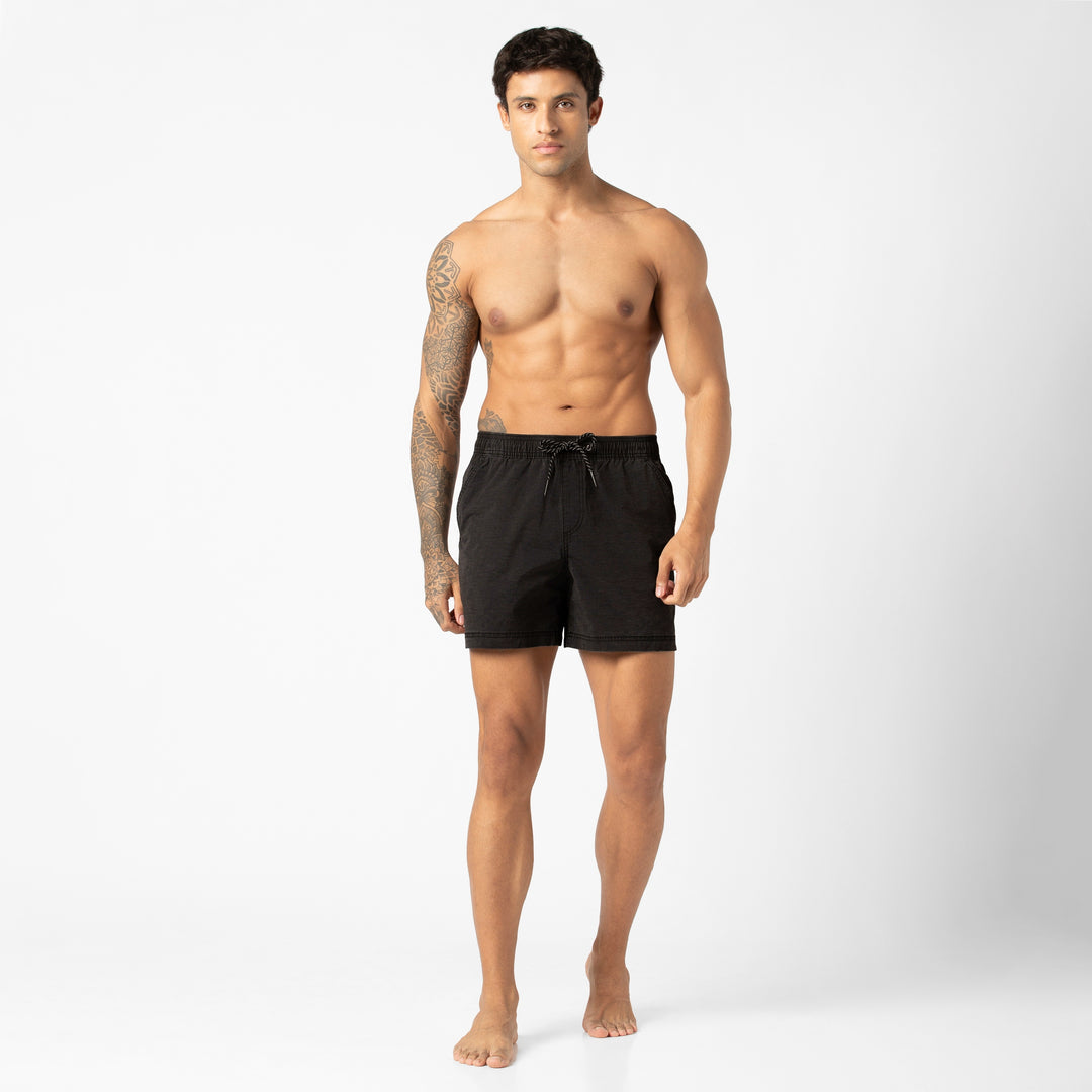 Volley Short Black 5.5" full body on model