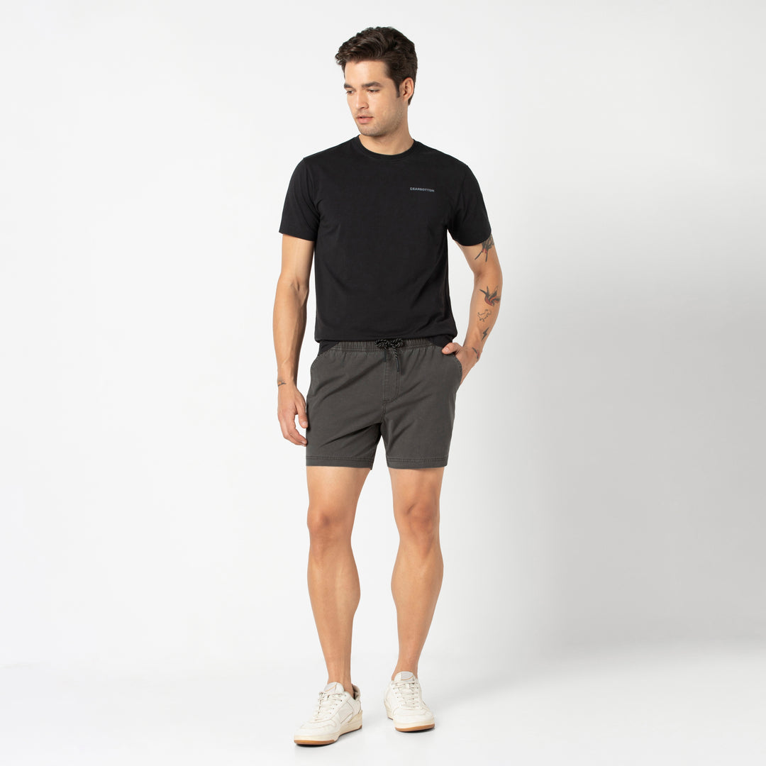 Volley Short 5 Charcoal full body on model