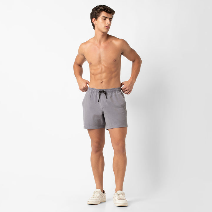 Volley Short 5 Cloud Purple Full Body on model