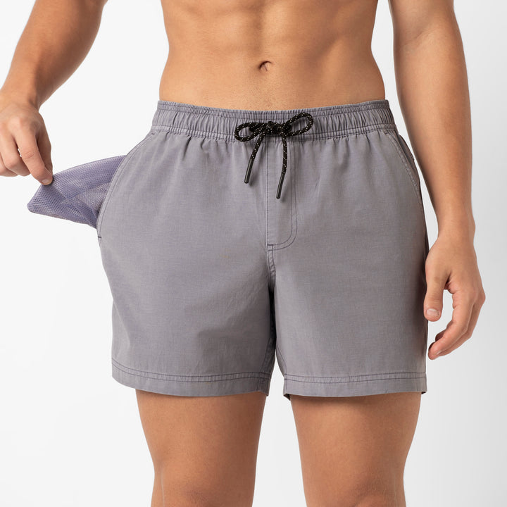 Volley Short 5 Cloud Purple close up on model