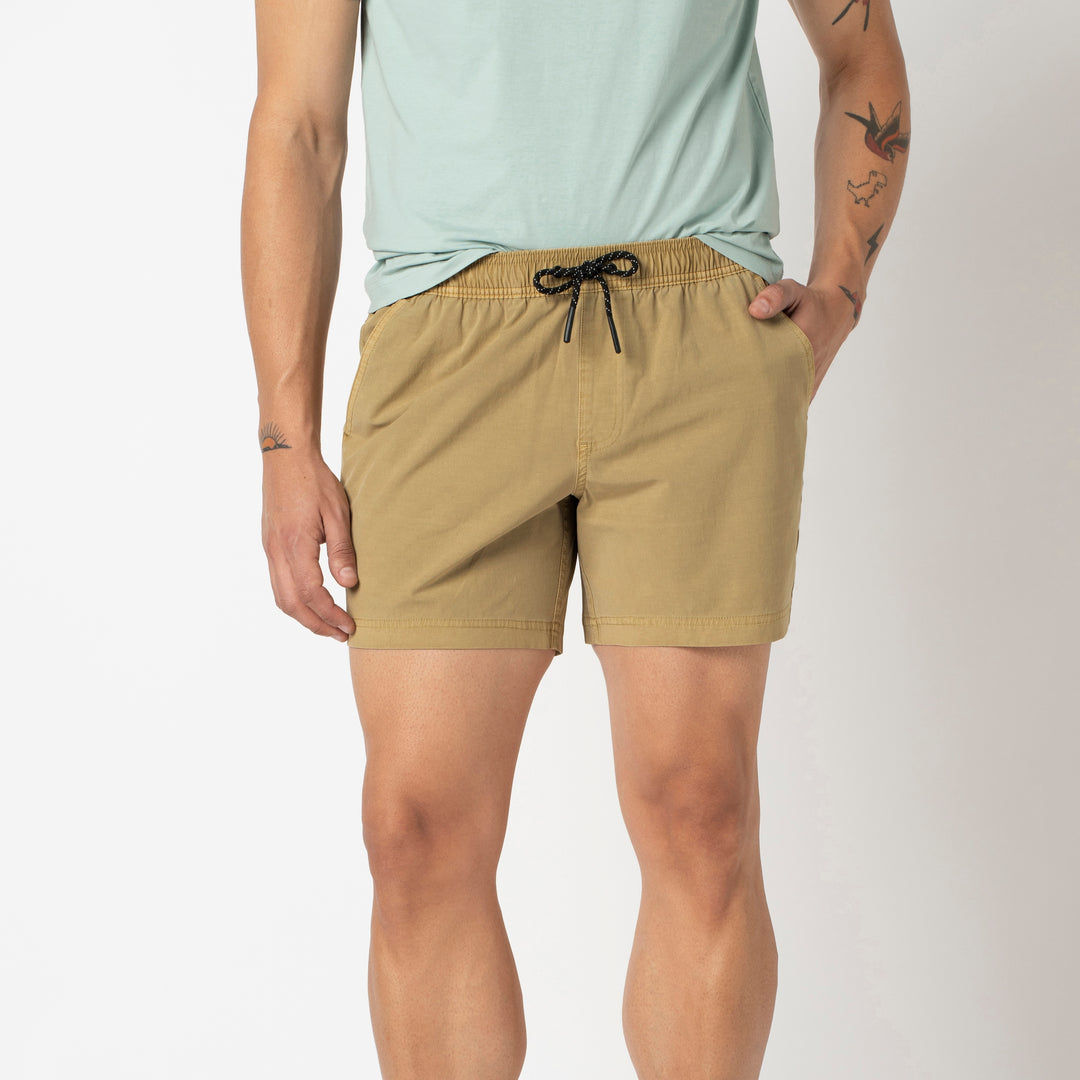 Volley Short 5 Khaki front on model