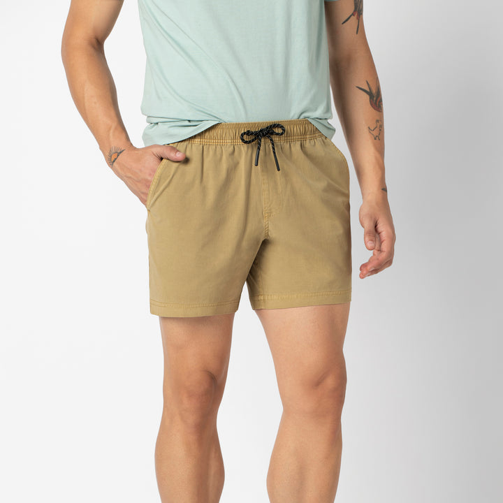 Volley Short 5 Khaki side on model