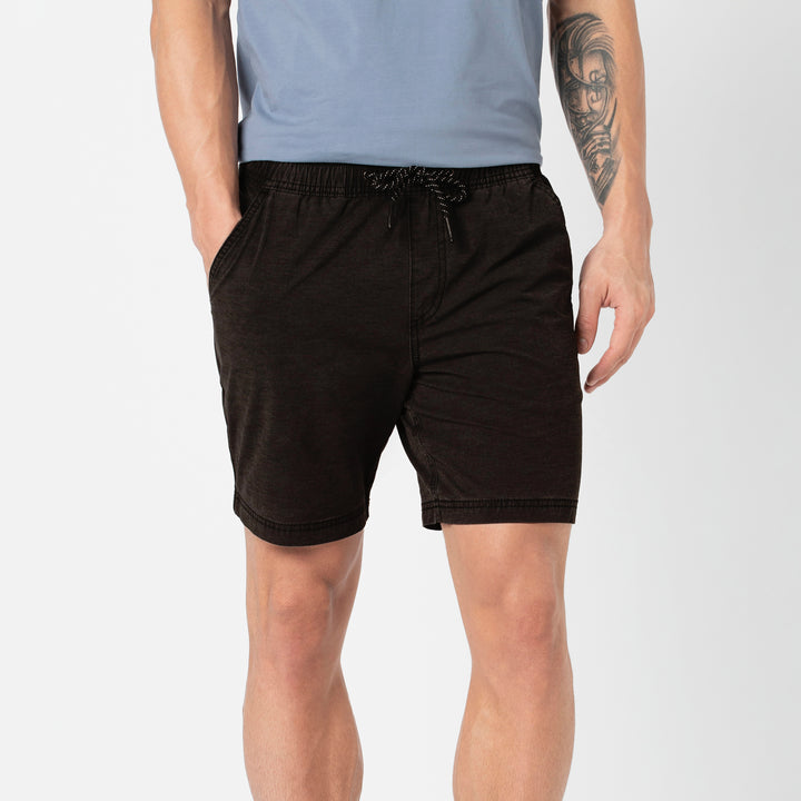Volley Short Black 7" front on model