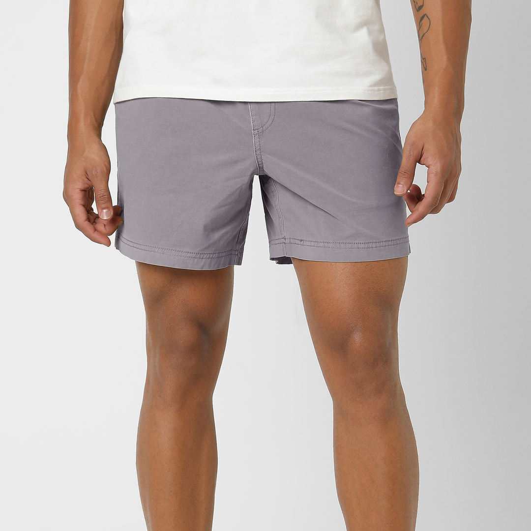 Volley Short 5 Cloud Purple front on model