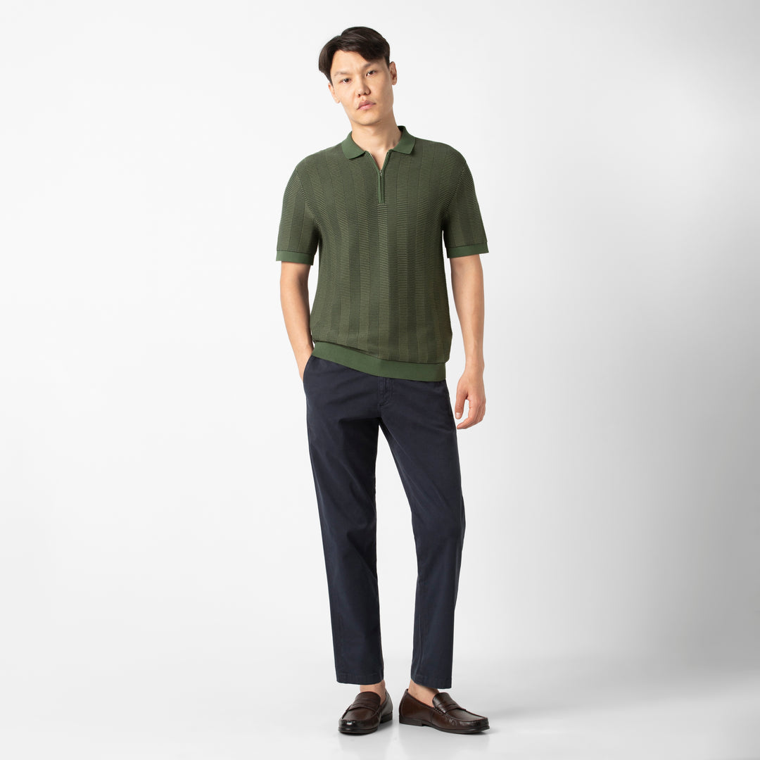 Zip Sweater Polo Alpine full body on model