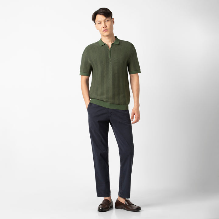 Zip Sweater Polo Alpine full body on model