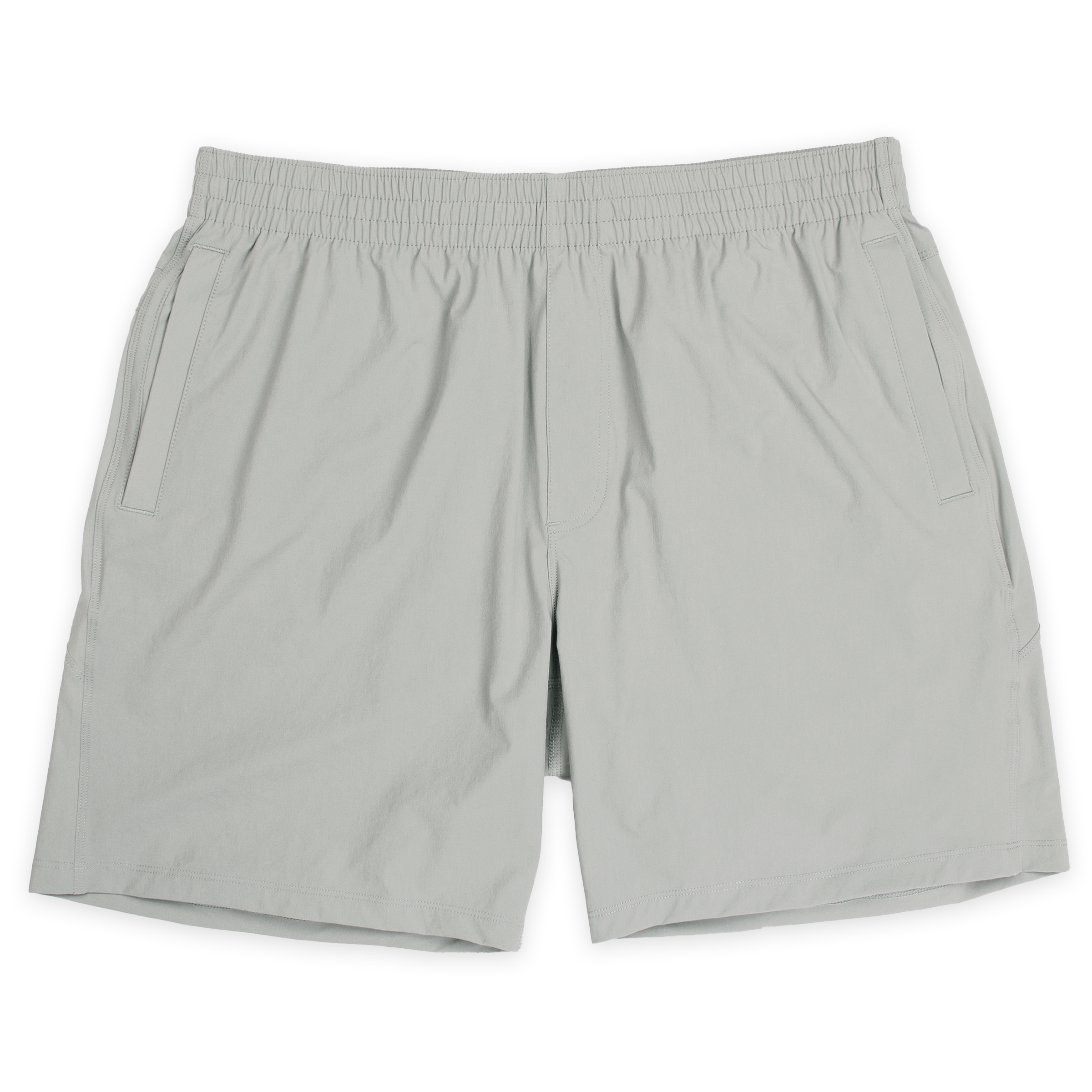 Atlas Short 7" Grey Front with elastic waistband and two inseam pockets