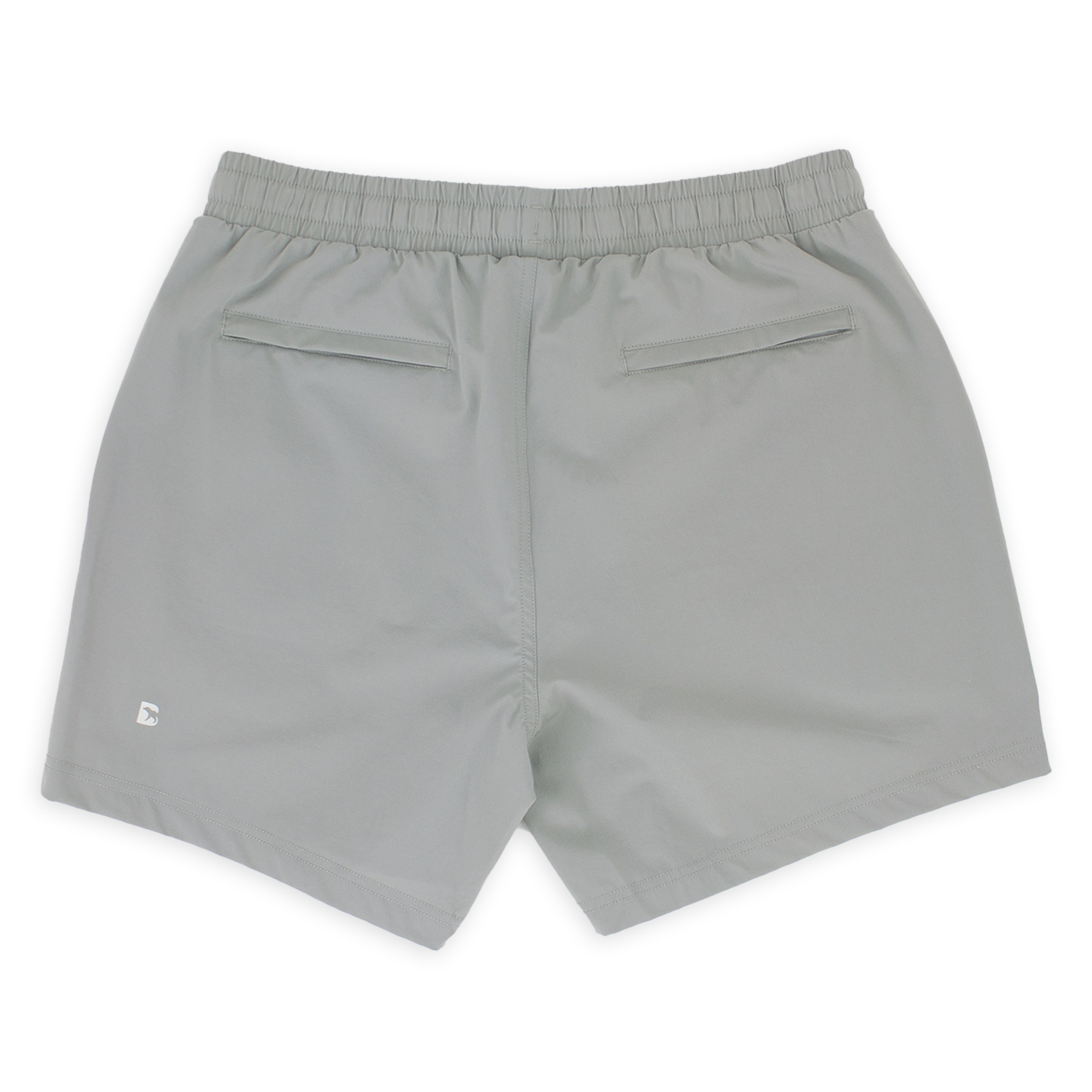 Base Short 5.5" Grey with 2 zipper back pockets and reflective logo