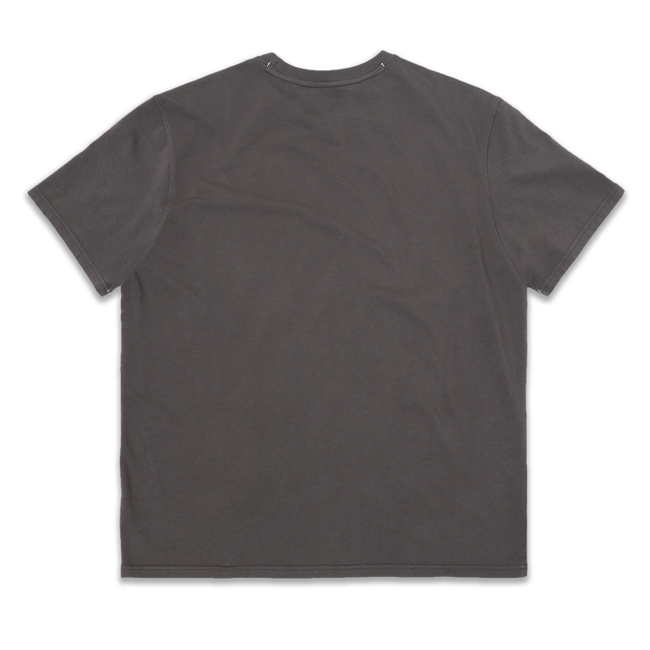 Natural Dye Tee Coal back with crewneck and short sleeves