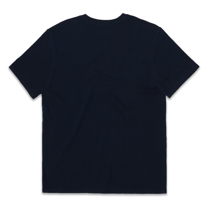 Natural Dye Tee Navy back with crewneck and short sleeves