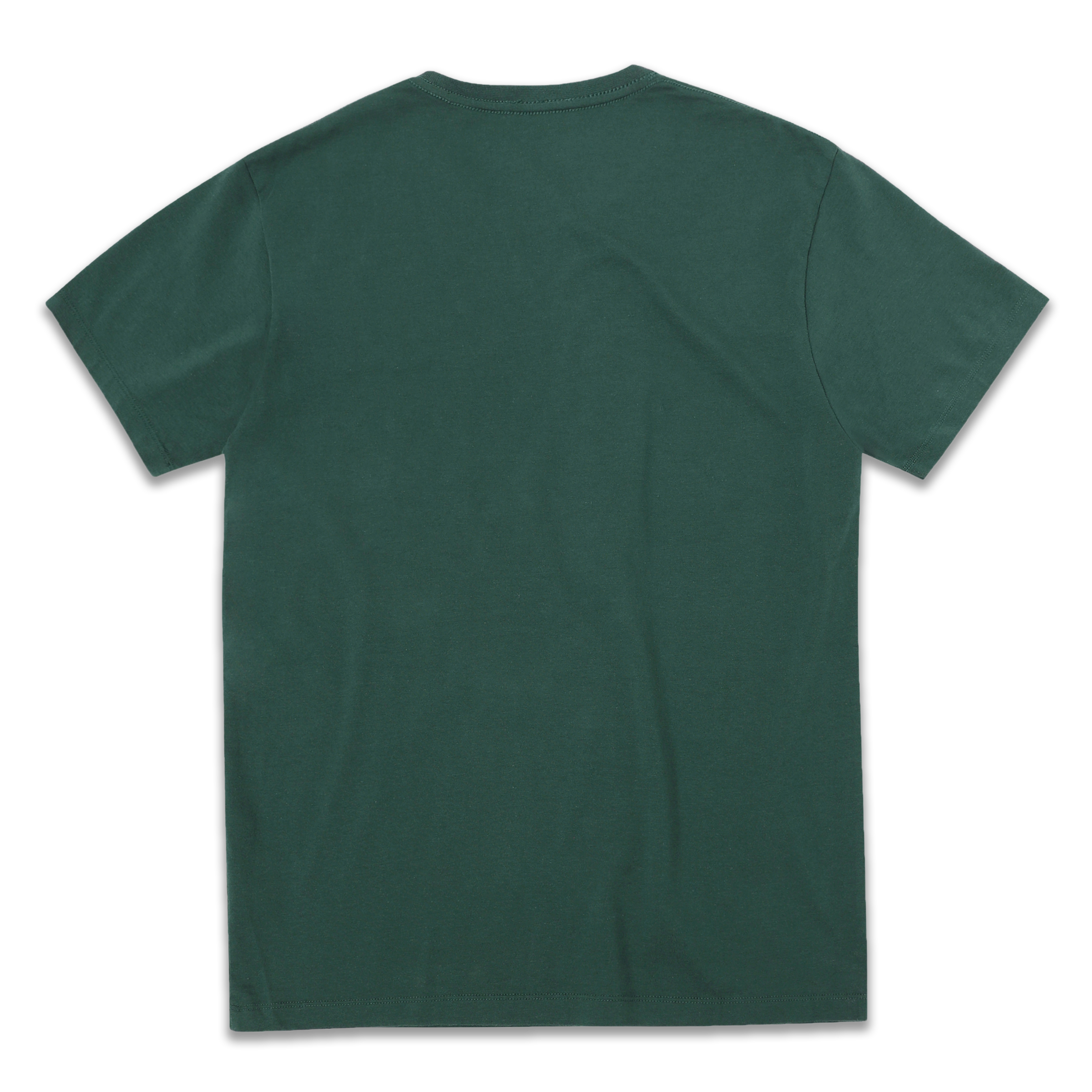 Supima Heavyweight Tee Field Green back with crewneck and short sleeves