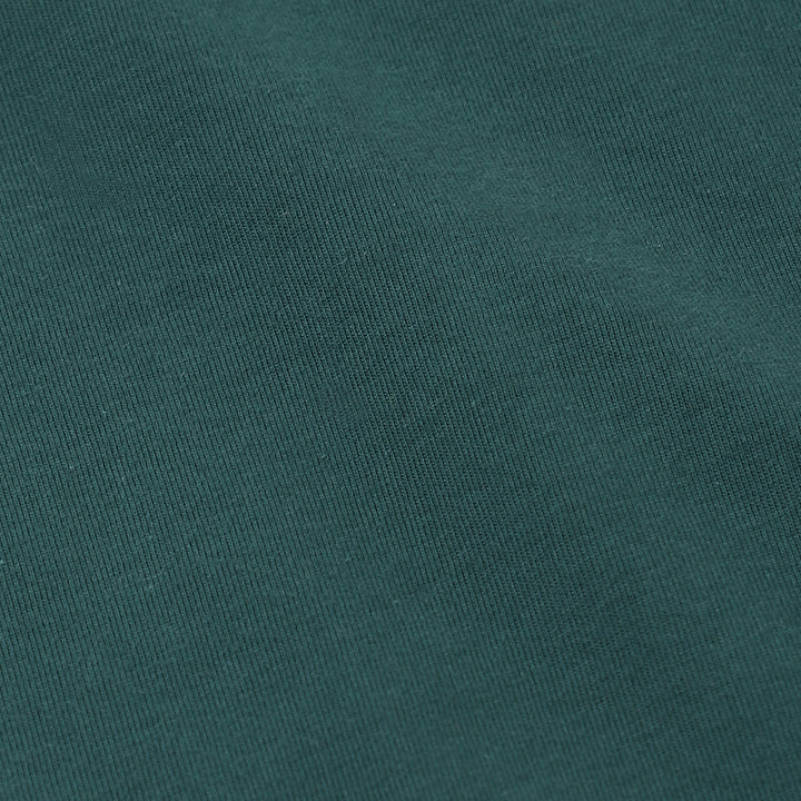 Supima Tee Field Green close up of fabric