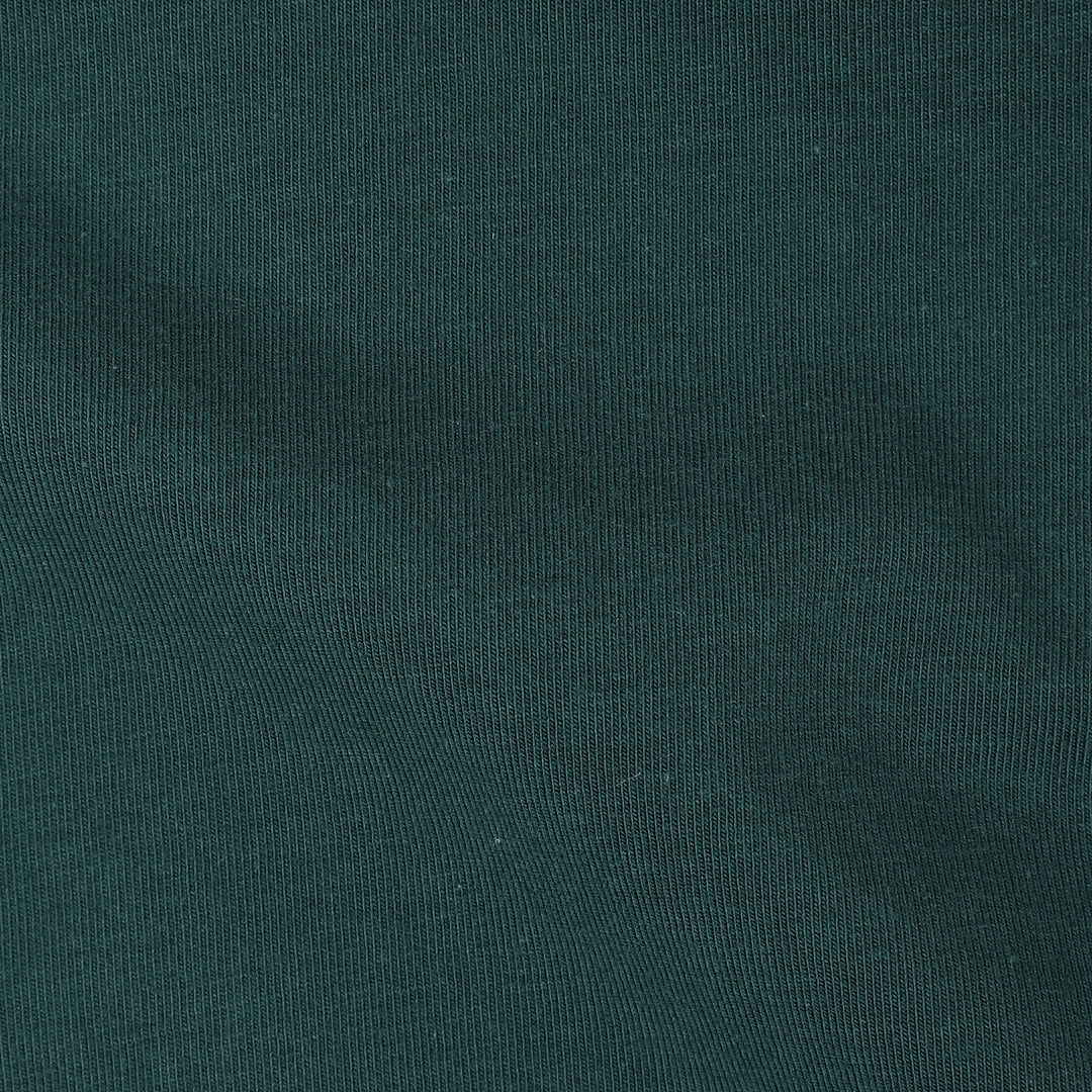 Supima Curved Tee Field Green close up of fabric