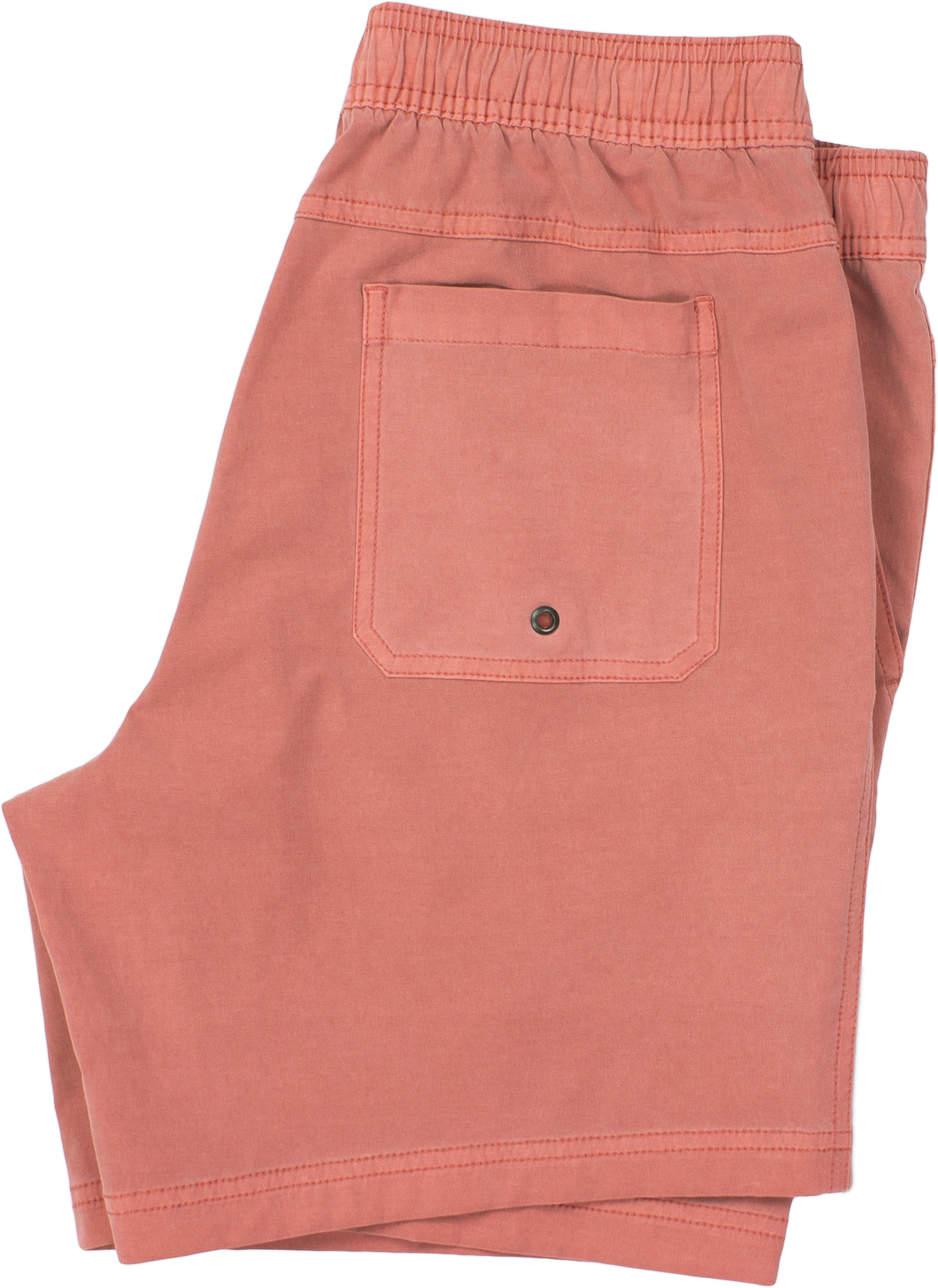 Volley Short 7" Pink folded with back right patch pocket